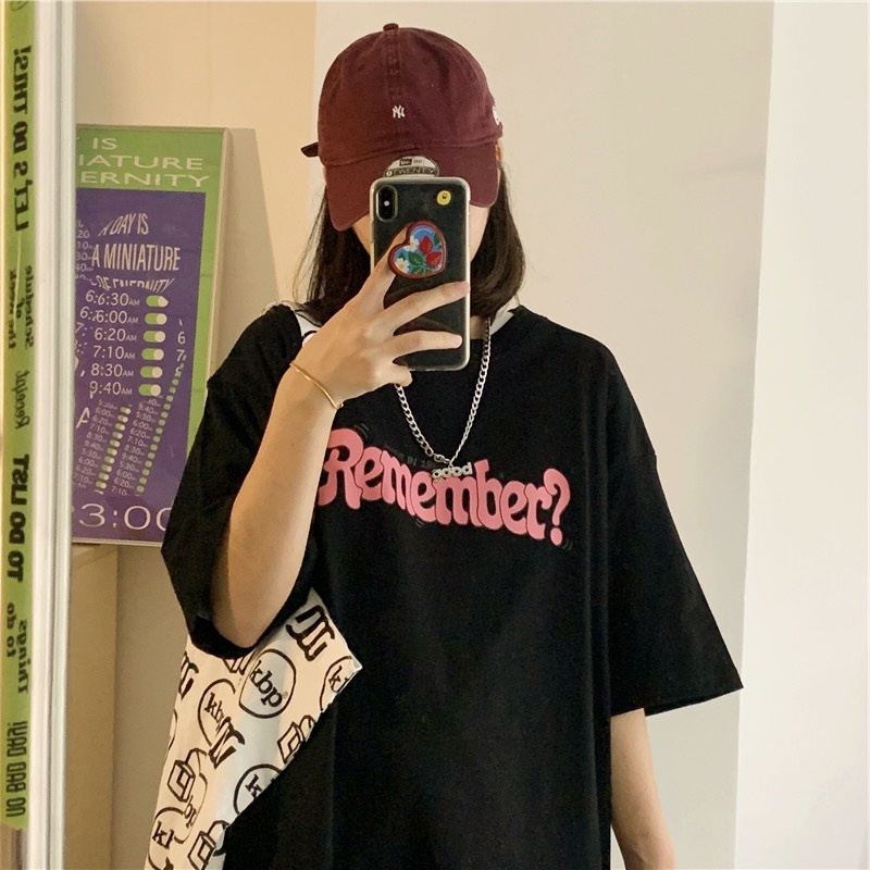 Áo thun tay lỡ form rộng REMEMBER? NEKOSG, áo phông form rộng Unisex ATL299
