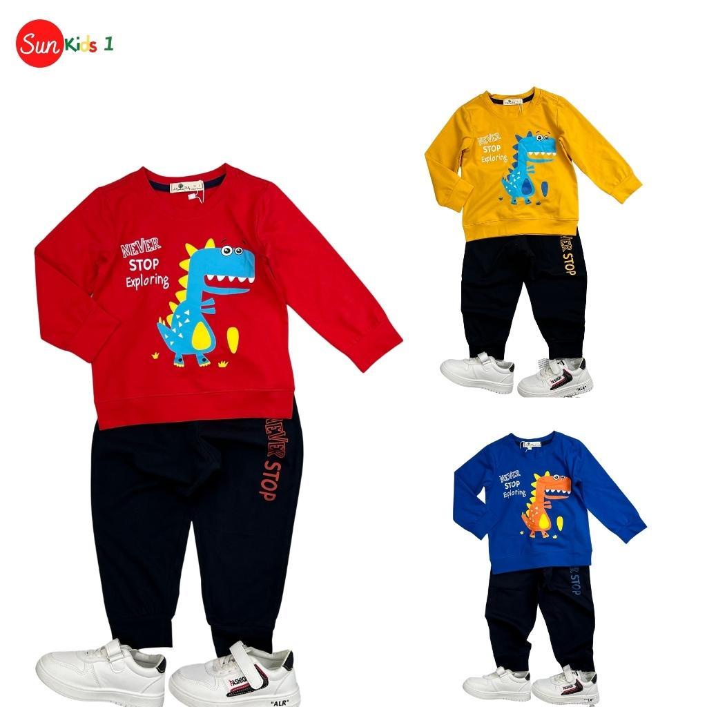 Bộ thu đông bé trai size 2-8 tuổi, đồ bộ bé trai, chất cotton 4 chiều chính phẩm đanh mịn - SUNKIDS1