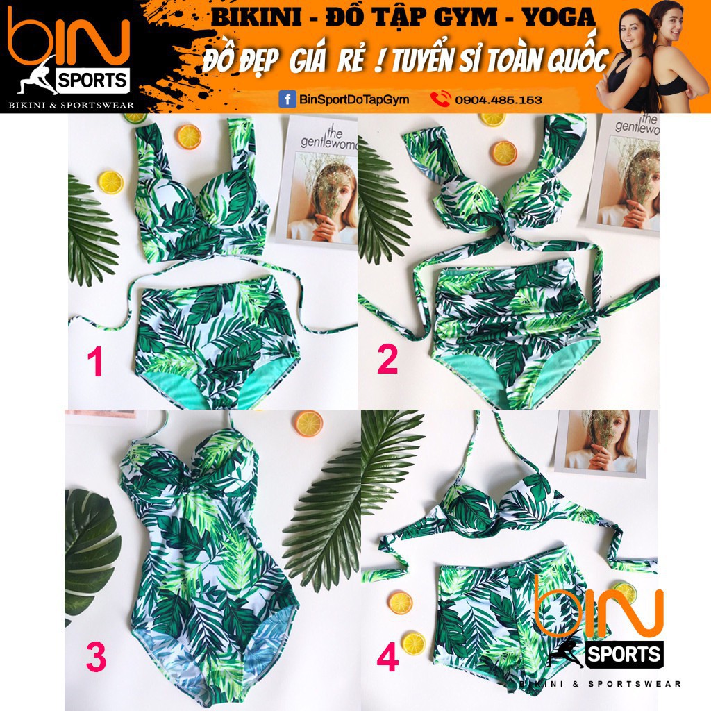 Bikini Bộ Đồ Bơi Hai Mảnh Hoa Lá Freesize BHV021 | BigBuy360 - bigbuy360.vn