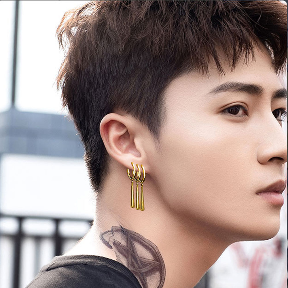 Bộ 3 Khuyên Tai Dạng Kẹp Hình Hoạt Hình Roronoa Zoro Phong Cách Nhật Bản