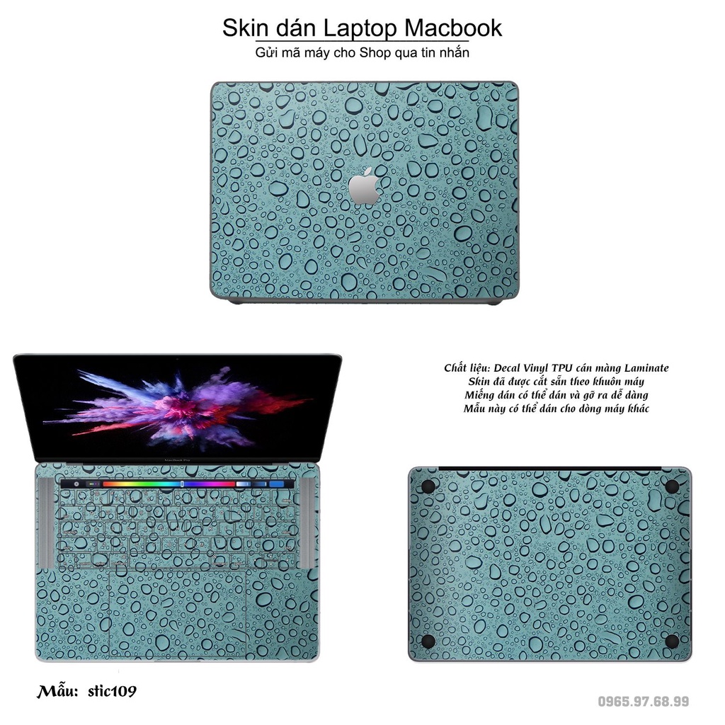 Skin dán Macbook mẫu Hoa văn sticker (đã cắt sẵn, inbox mã máy cho shop)