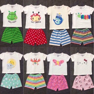 Set 4 bộ cotton 4c và 3 áo phông
