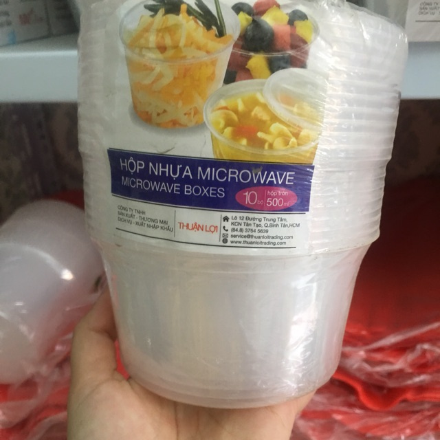 Combo 50 hộp tròn Microwave 500ml