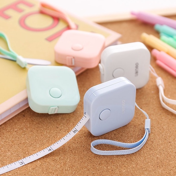 Deli Thước Dây Mini 1.5m Mềm Mại Màu Kẹo Dùng Đo Quần Áo