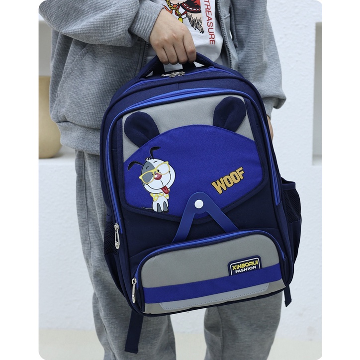 Balo đi học cho bé có nhiều ngăn chống nước Hạ Băng Designs - Woof