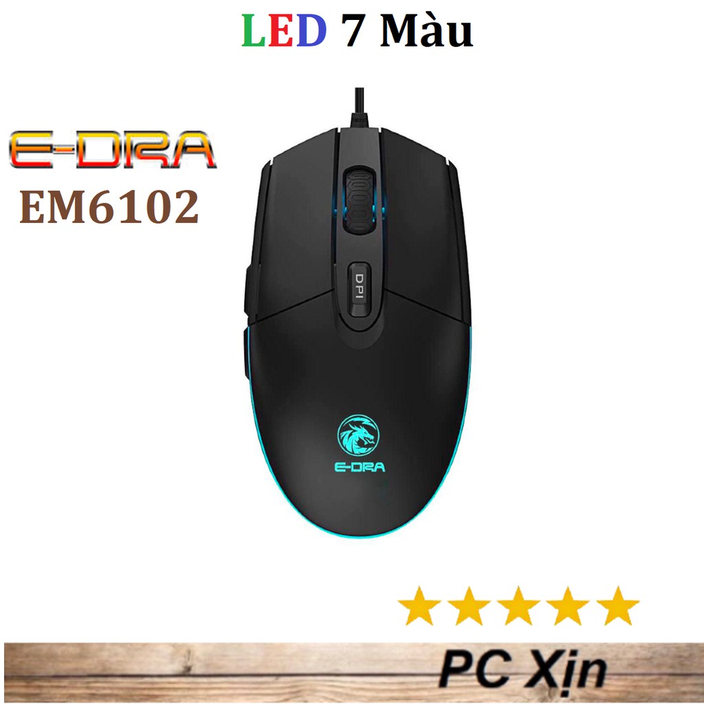 Chuột E-Dra EM6102 Gaming Led 7 Màu Chính Hãng