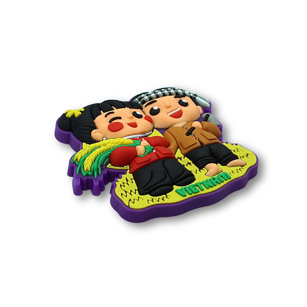 Nam châm dán tủ lạnh - Quà tặng lưu niệm Việt Nam - Fridge Magnet - Nông dân