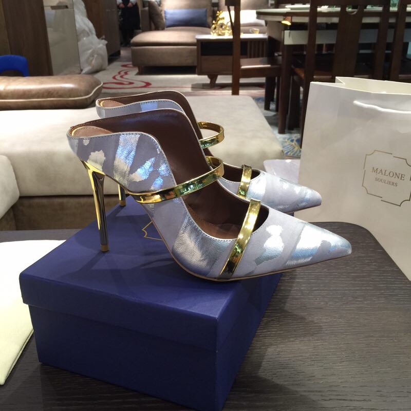 Giày cao gót Malone Soulier da nhập khẩu pha màu sang trọng quai mảnh