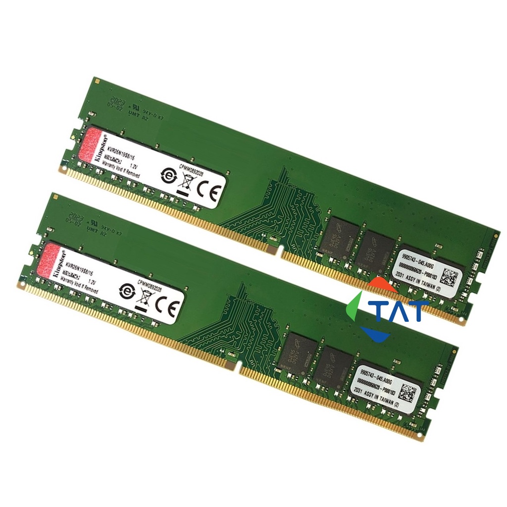 Ram Kingston 16GB DDR4 2666MHz Dùng cho Máy Tính Để Bàn PC Desktop - Bảo hành 3 năm 1 đổi 1