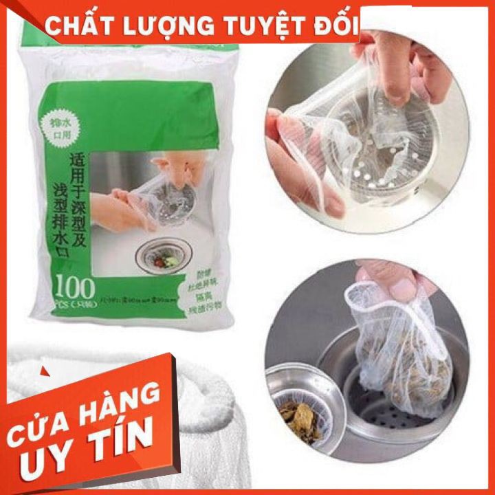 Combo 100 Túi Lọc Rác Bồn Rửa Chén Bát [XẢ KHO]