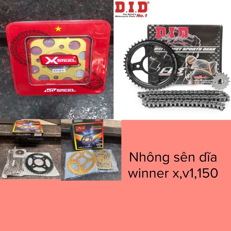 Bộ Nhông Xích - Nsd Sên Dĩa Xe Winner X V1 150 đĩa did chính hãng