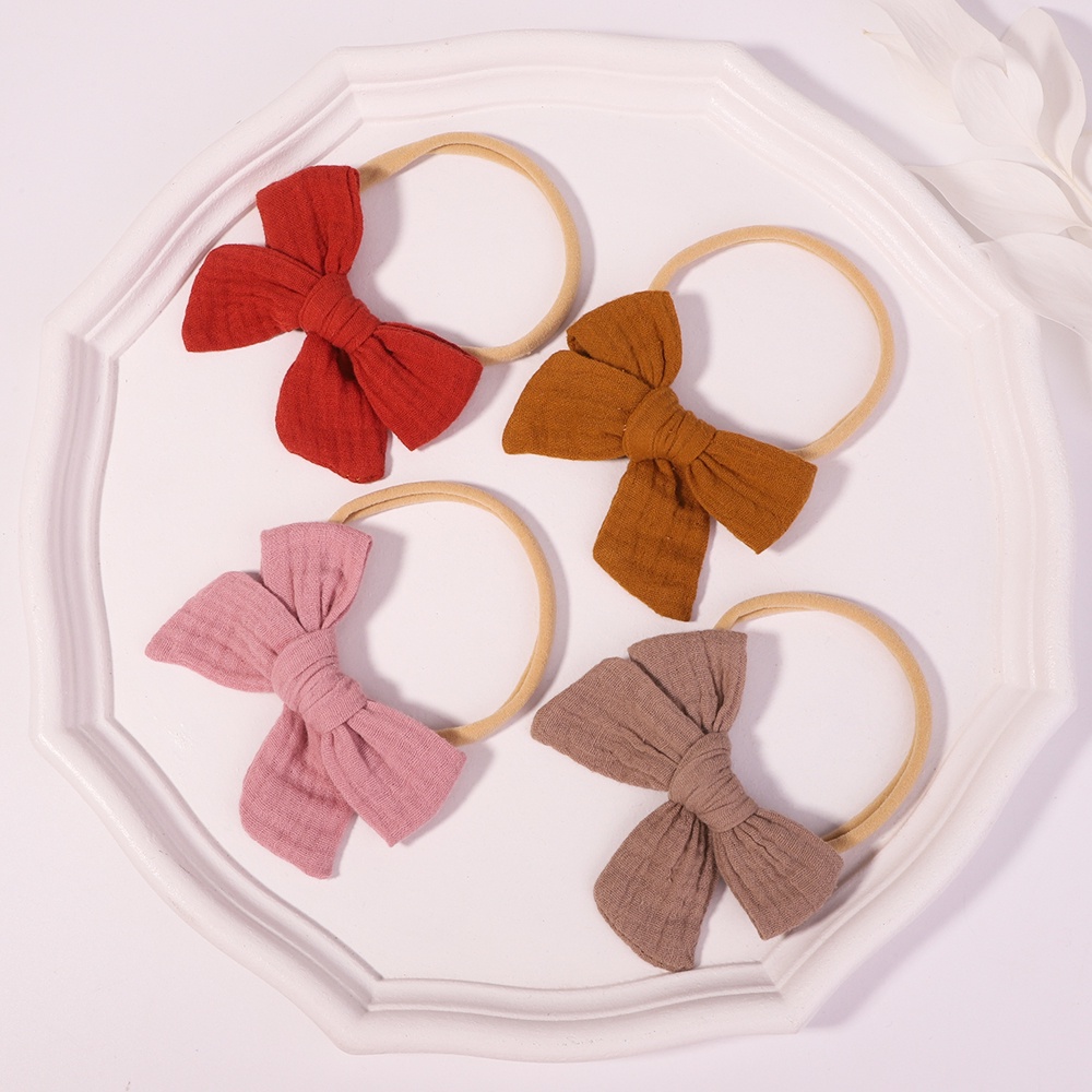 KIDSBOWS Set 5 Dây Cột Tóc Thắt Nơ Dễ Thương Cho Bé Gái Sơ Sinh
