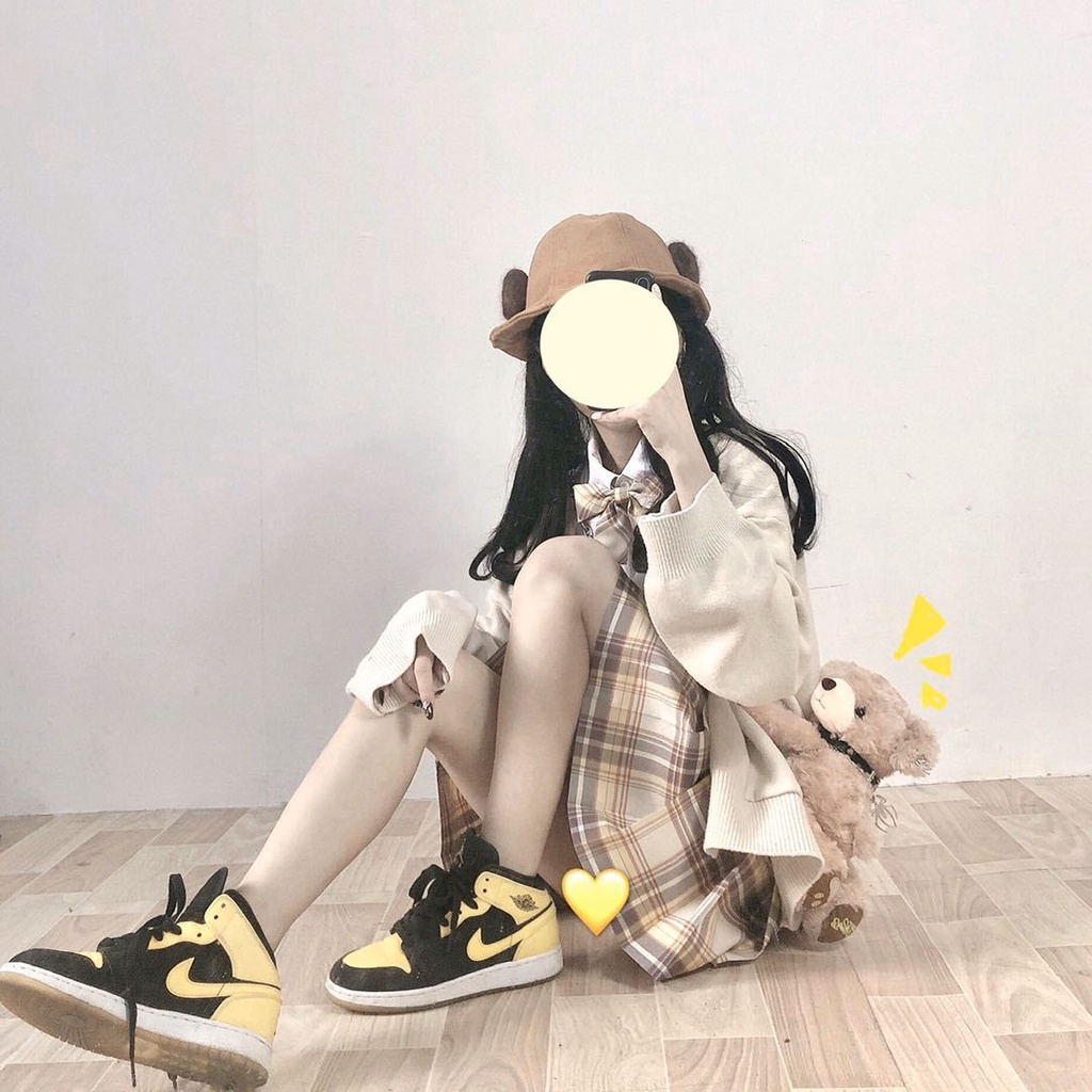 Áo Khoác Cardigan Dệt Kim Dáng Rộng Màu Trơn Phối Túi Thời Trang Nữ Dễ Thương