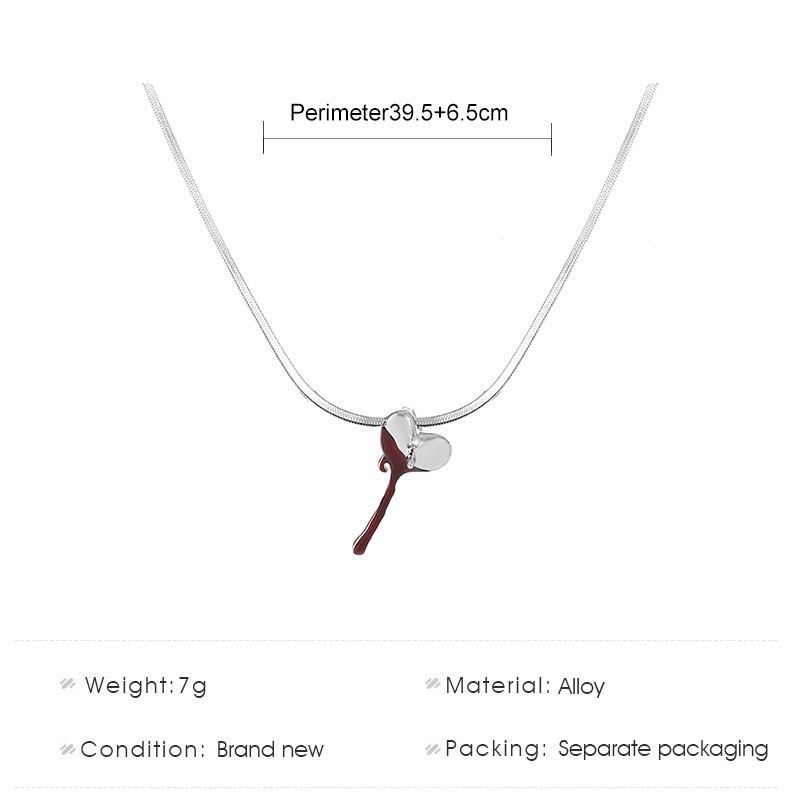 Dây chuyền mặt trái tim mũi tên kiểu cổ điển thời trang