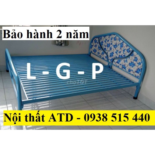 Giường sắt 1m2 dài 2m 1 người nằm giá rẻ HCM