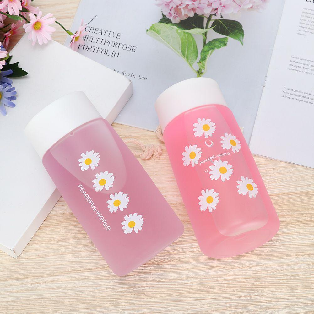 PISTA Bình Nước Nhựa Mờ Hình Hoa Cúc Nhỏ 500ml