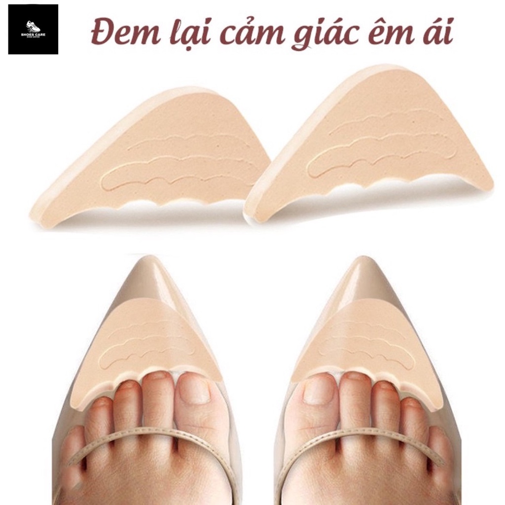 Miếng lót giày da nam, miếng lót giày cao gót nữ, đệm êm ngón chân chất liệu cao su non SHOESCARE C10