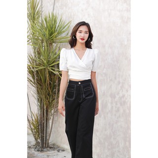 Áo Đắp Chéo Cột Nơ Eo - HOO DESIGN