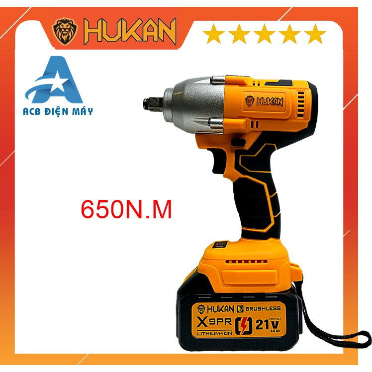 Máy Bulong Hukan X9 Pro 650N.M Pin Trau
