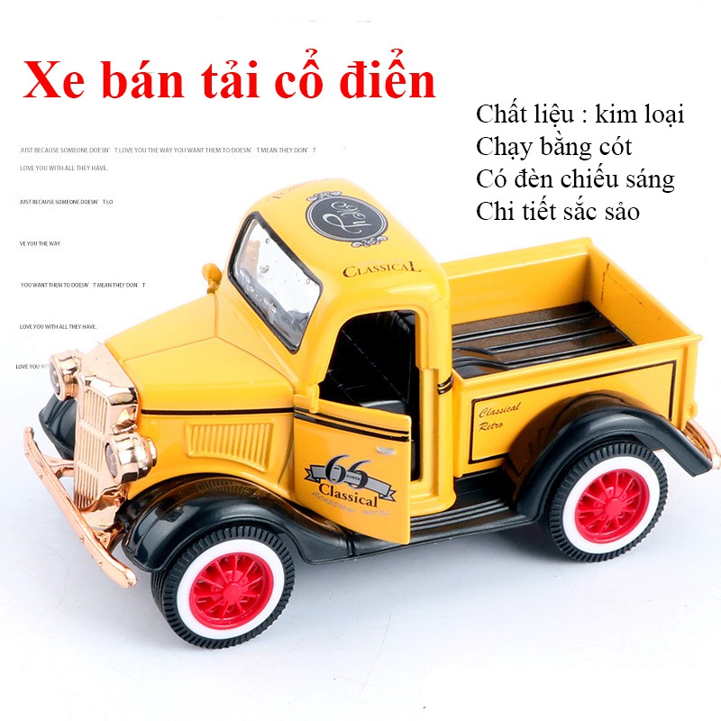 Tuyển tập xe đồ chơi mô hình ô tô KAVY phong cách cổ điển chạy cót có led phát sáng, chất liệu kim loại