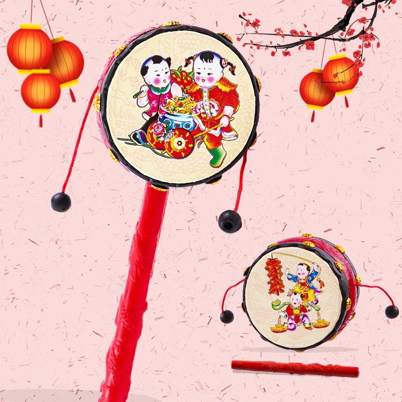 Trống Lắc Tay Truyền Thống Cho Bé