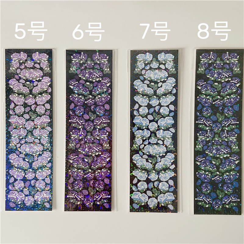 Miếng hình dán sticker hình hoa hồng laser DIY không thấm nước thời trang