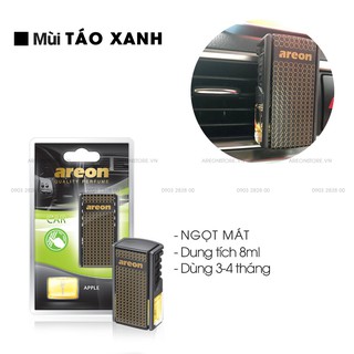 Nước hoa ô tô kẹp cửa gió điều hòa hương Táo Xanh (Khử mùi ô tô) – AREON CAR Apple