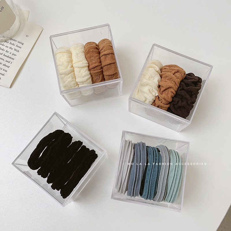 Set 5 Dây Buộc Tóc Co Giãn Cao Cấp Phong Cách Hàn Quốc Mới