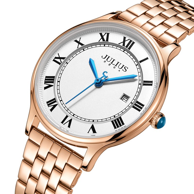 Đồng hồ nữ Julius Ja-1303 dây thép | Julius Official