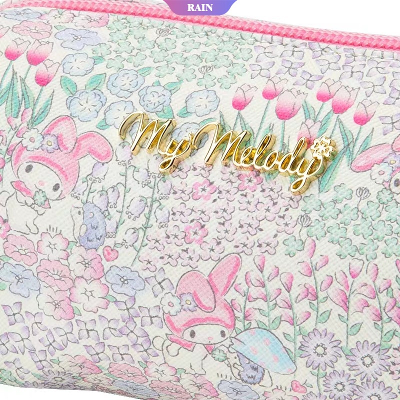 Túi Đựng Bút Chì / Mỹ Phẩm Sức Chứa Lớn In Họa Tiết Hoạt Hình Sanrio Hello Kitty My Melody Nhỏ Nhắn Có Khóa Kéo [RAIN]