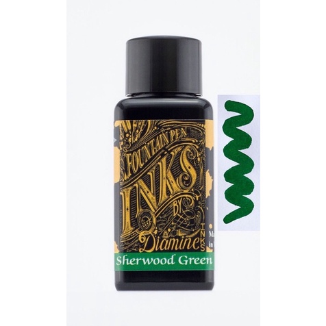 Mực bút máy Diamine - Gam màu Green - Lọ 30ml