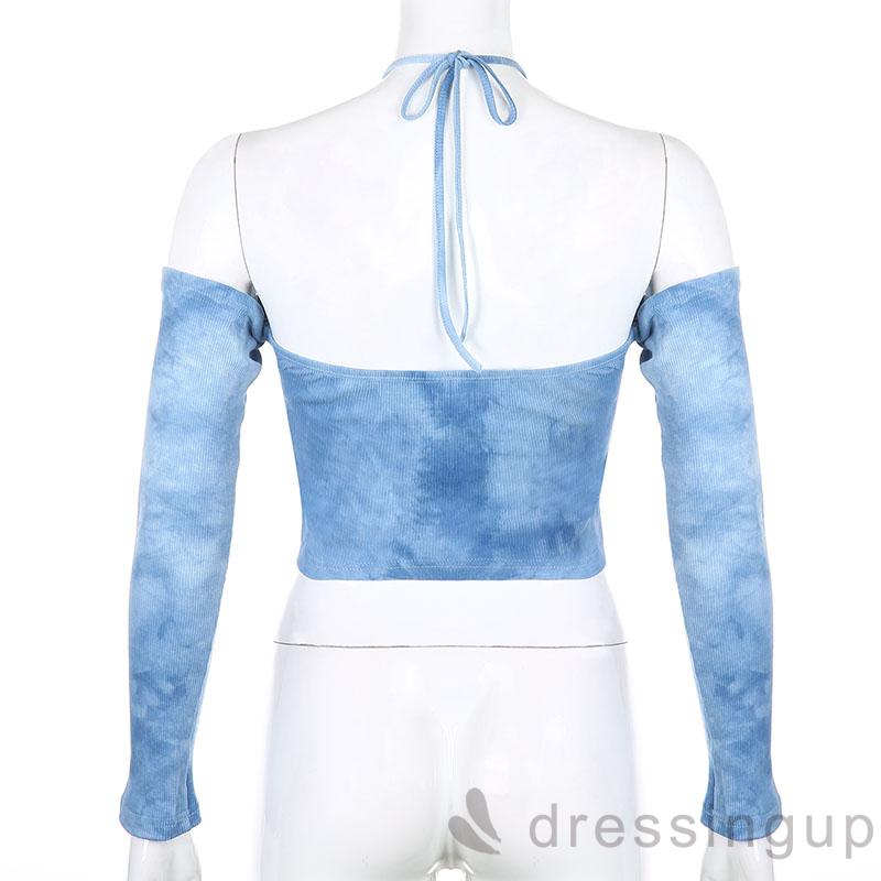 Áo Croptop Nữ Tay Dài Buộc Dây Thời Trang | BigBuy360 - bigbuy360.vn