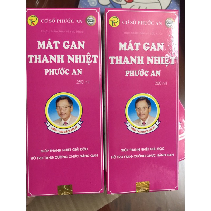 Mát gan giải độc dạng nước cơ sở Phước An 280 ml