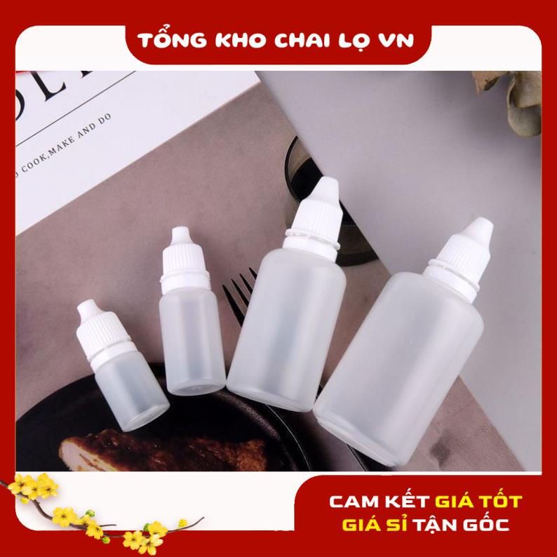 [SIÊU RẺ] 100c Vỏ Lọ chai nhựa nhỏ mắt 5ml,10ml,20ml,30ml,50ml chiết dung dịch, mỹ phẩm , phụ kiện du lịch