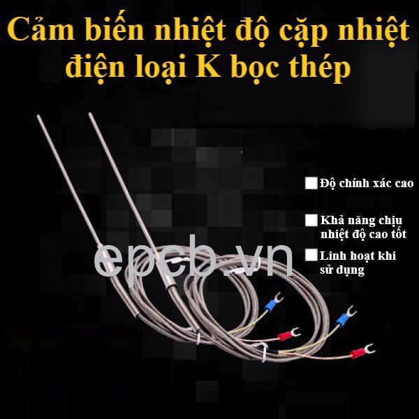 Cảm biến nhiệt độ cặp nhiệt điện loại K bọc thép