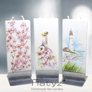 Nến tranh vẽ thủ công FLATYZ - Bức họa nhành hoa anh đào (Sakura blossom)