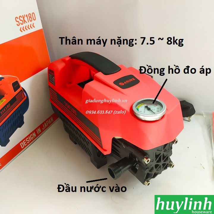 Máy xịt rửa xe Sasuke SSK180 - 1800W