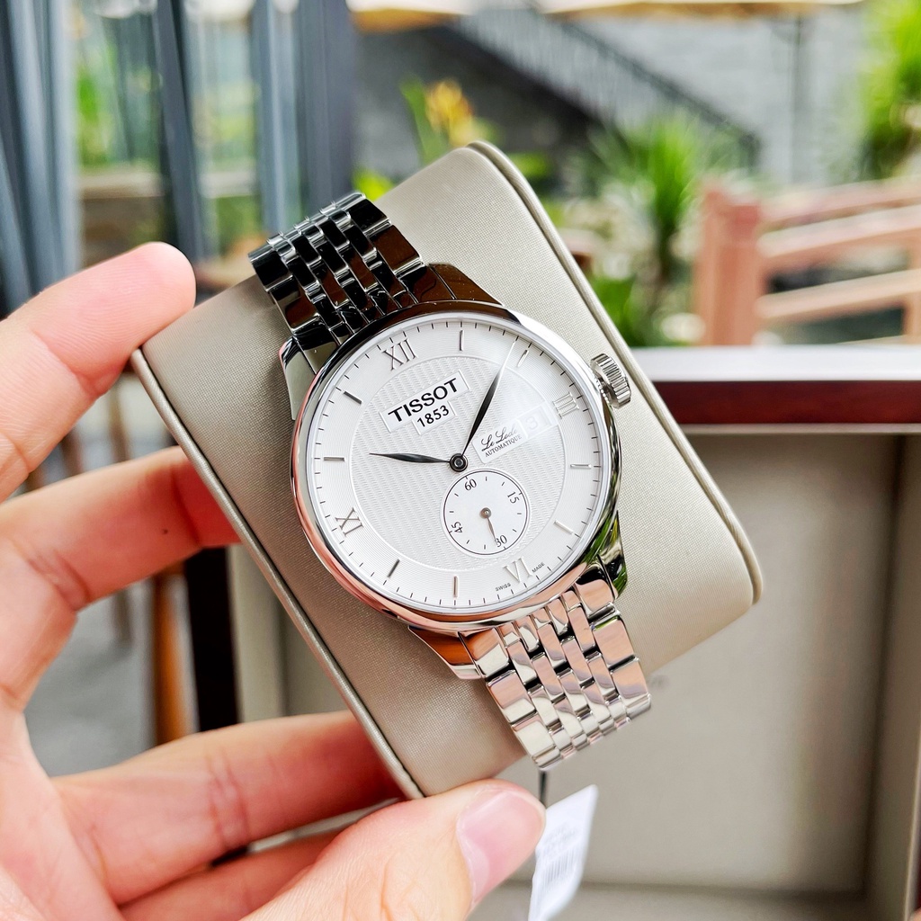Đồng hồ Nam chính hãng Tiissot 1853 Le Locle Automatic T006.428.11.038.01 Size 40,Mặt trắng,Lịch-Máy cơ-Dây kim loại