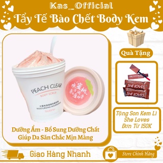 Tẩy Tế Bào Chết Body Kem Đào - Dưỡng Da Tẩy Sạch Các Tế Bào Chết - Chăm Sóc Da Dưỡng Ẩm Cream - Hàng Nội Địa Trung