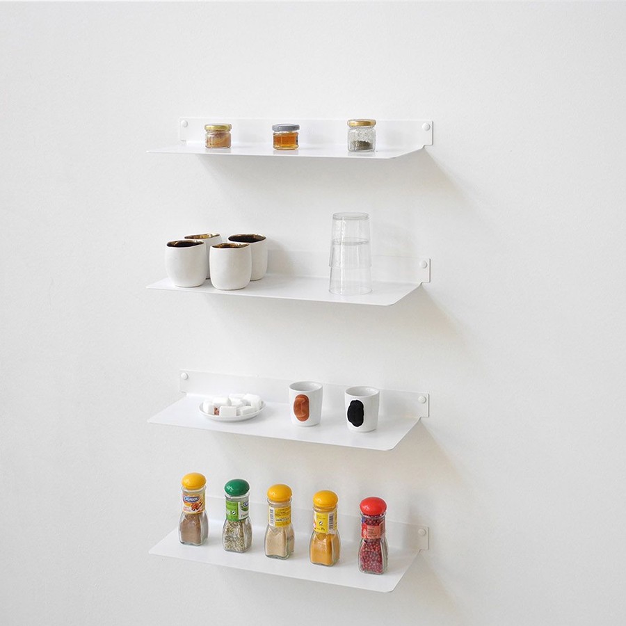 Kệ nhà bếp treo tường SMLIFE 4515 - Kệ treo tường bằng thép dày 1,6mm, sơn tĩnh điện Trắng/Đen hiện đại | BigBuy360 - bigbuy360.vn