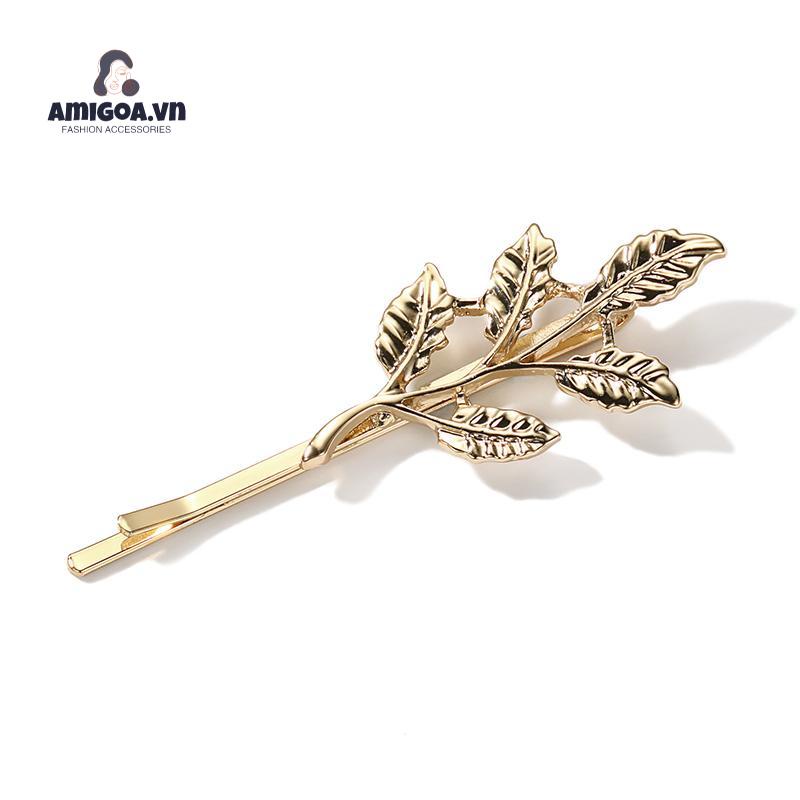 Kẹp Tóc Họa Tiết Chiếc Lá Thời Trang Ngọt Ngào Cho Nữ