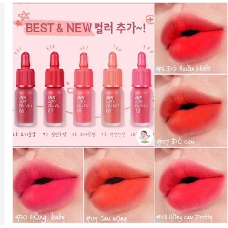 [ Vỏ trong] Son Peripera Ink Airy Velvet Lip Tint Mới | Thế Giới Skin Care