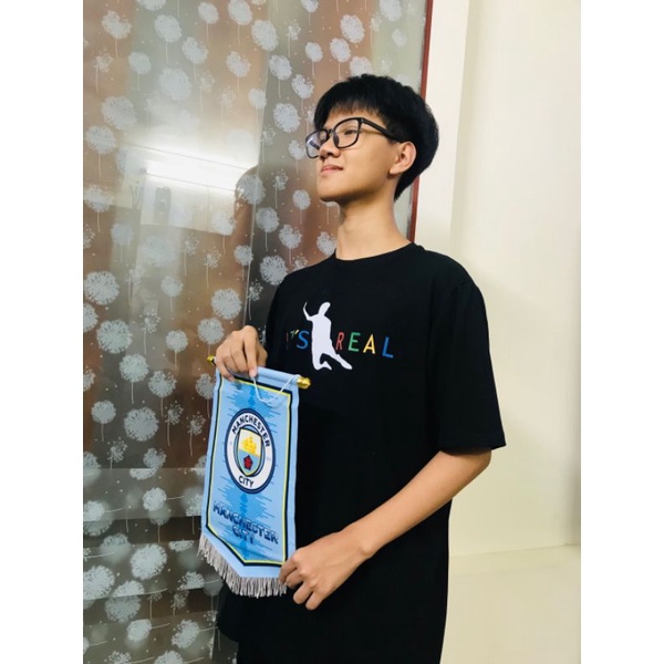 Áo thun tay lỡ AMIHOUSE áo phông unisex it's real hai mầu đen và trắng | BigBuy360 - bigbuy360.vn