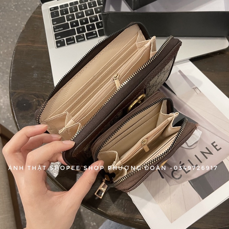 Ví cầm tay hoạ tiết Sọc size 13-20cm Full box