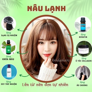 Thuốc Nhuộm Tóc Màu Nâu Lạnh - Anhdaohair.