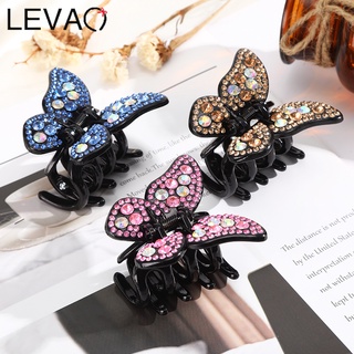 Kẹp tóc hình bướm đính đá phong cách retro