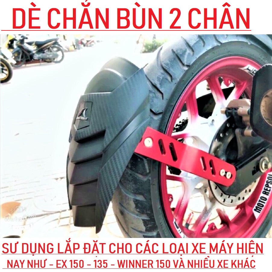 Bộ dè chắn bùn sau xe máy 2 chân kiểu ninja siêu ngầu đẳng cấp độ lắp như zin cho nhiều loại xe