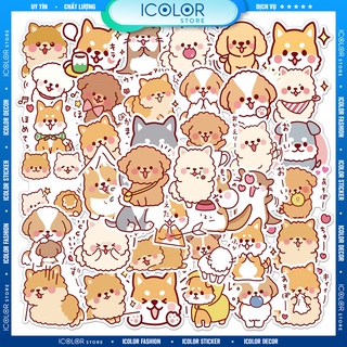 [50 STICKER cún dễ thương] Sticker dán hoạt hình nhiều mẫu chống nước, dán mũ bảo hiểm vali laptop 071