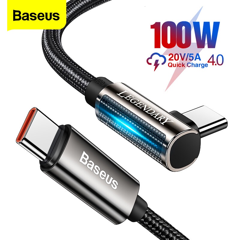 Dây sạc 2 đầu type c 100w Baseus dài 2m 1m - Cáp type c to type c cho samsung xiaomi laptop ..