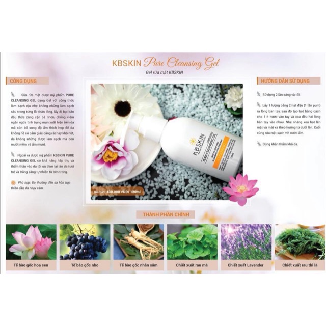 KBSKIN PURE CLEANSING GEL – GEL RỬA MẶT KBSKIN